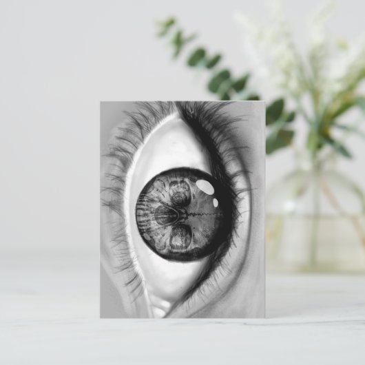 Carte Postale Double vision de l'oeil du crâne (Debout devant)