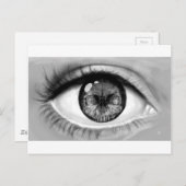 Carte Postale Double vision de l'oeil du crâne (Devant / Derrière)