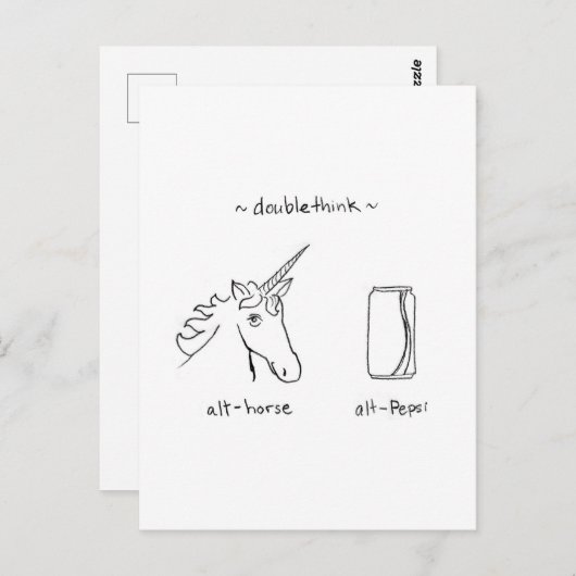 Carte Postale Doubléthink (Devant / Derrière)