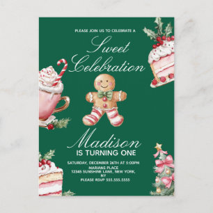 Carte Postale Douce Célébration Fête de Noël Anniversaire