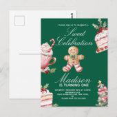 Carte Postale Douce Célébration Noël Anniversaire Fête (Devant / Derrière)