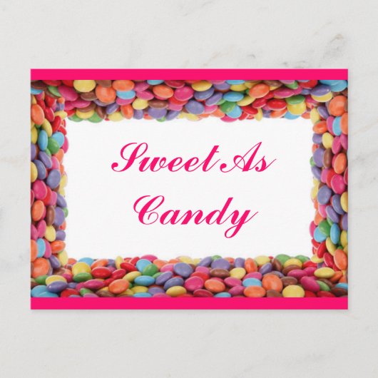 Carte postale douce comme un bonbon (Devant)