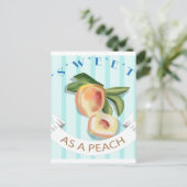 Carte postale douce comme une pêche (Debout devant)