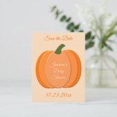 Carte Postale Douce orange neutre Fête de naissance pour bébé Ci (Debout devant)