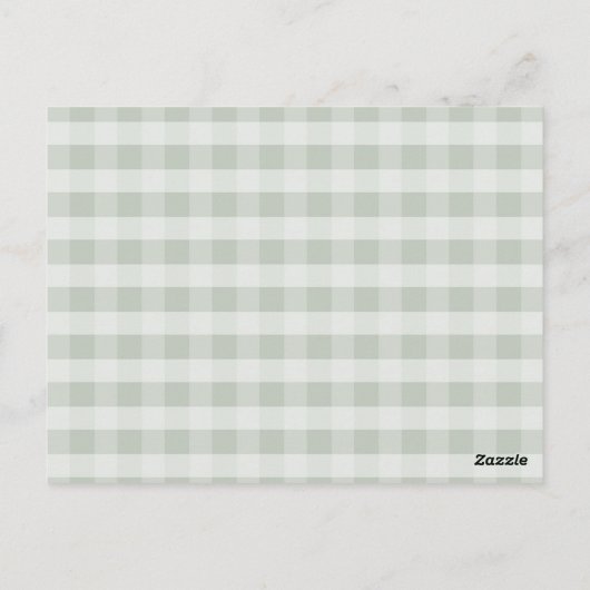 Carte Postale Douce petite canette Colvert Gingham Baby Shower (Dos)