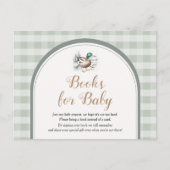 Carte Postale Douce petite canette Colvert Gingham Baby Shower (Devant)