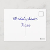 Carte Postale Douce soirée de mariage violet ajouter nom date él (Dos)