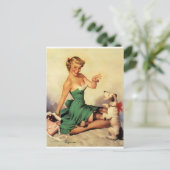 Carte Postale Douce Treat Pin Up (Debout devant)