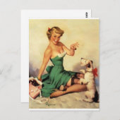 Carte Postale Douce Treat Pin Up (Devant / Derrière)