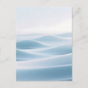 Carte Postale Douces Dunes Bleues enneigées Sérénité d'Hiver
