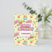 Carte Postale Douceurs colorées Anniversaire (Debout devant)