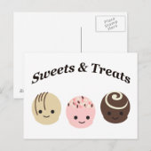 Carte Postale Douceurs et friandises ! Chocolat (Devant / Derrière)