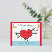 Carte Postale Douche avec amour (Debout devant)