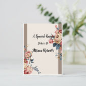 Carte Postale douche de mariage adorée (Debout devant)