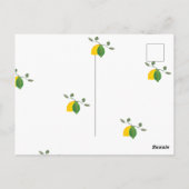 Carte Postale Douche de Mariée Aquarelle Limoncillo Lime Citron  (Dos)