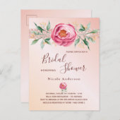 Carte Postale Douche de mariée rose rose rose rose (Devant / Derrière)