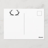 Carte Postale Douche de mariée | Vérifications rustiques de cerf (Dos)