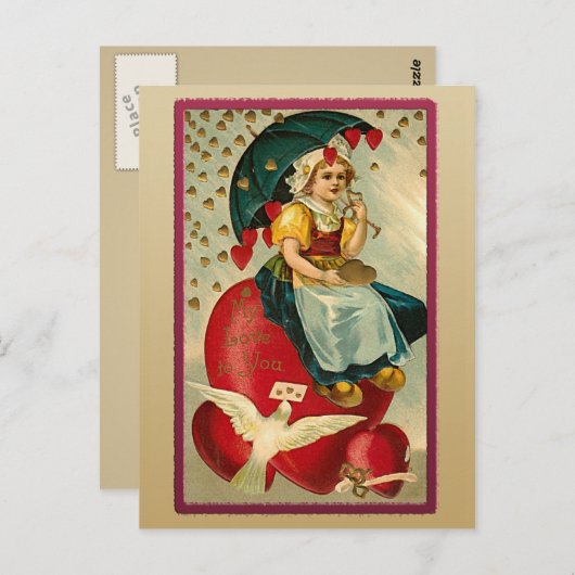 Carte Postale douche des Coeurs (Devant / Derrière)