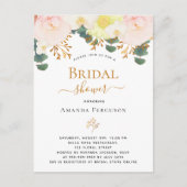 Carte Postale Douche nuptiale jaune rose vif (Devant)