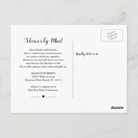 Carte Postale Douche par Mail Rustic Floral Lace String Lights (Dos)