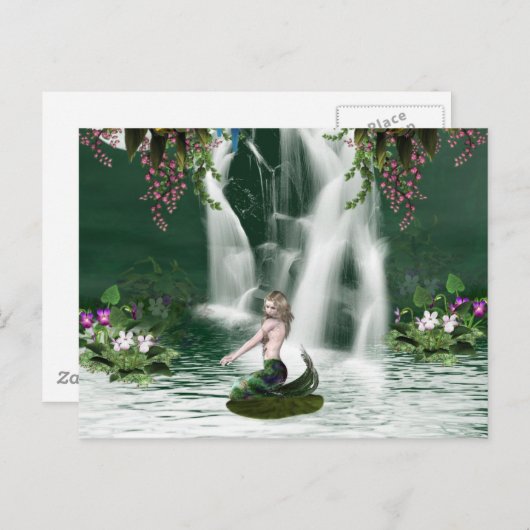 Carte postale Douche Sirène (Devant / Derrière)