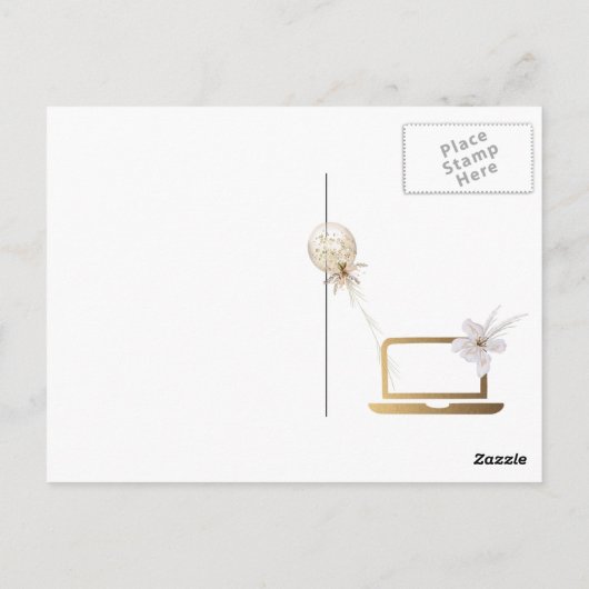 Carte Postale Douche virtuelle (Dos)