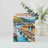 Carte Postale Douglas, capitale animée de l'île de Man (Debout devant)