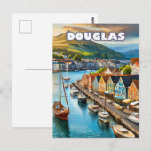 Carte Postale Douglas, capitale animée de l'île de Man (Devant / Derrière)