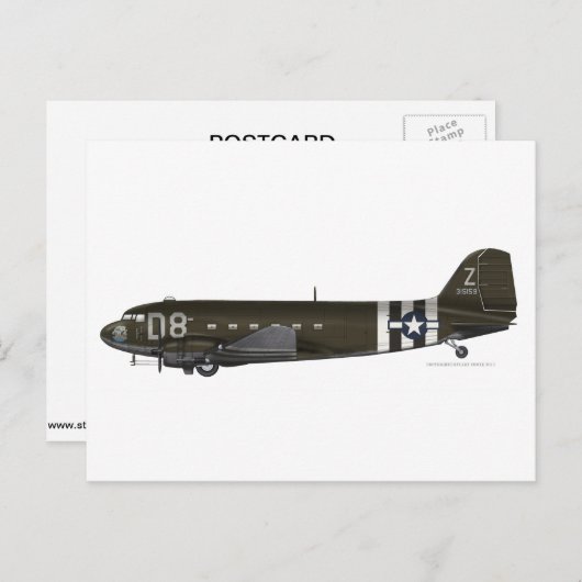 Carte Postale Douglas Dakota C-47 Argonia (Devant / Derrière)