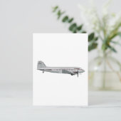 Carte Postale Douglas DC-3 Johnson Service de vol (Debout devant)