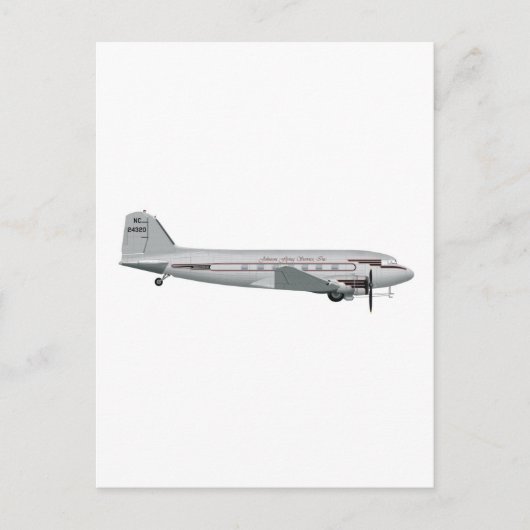 Carte Postale Douglas DC-3 Johnson Service de vol (Devant)