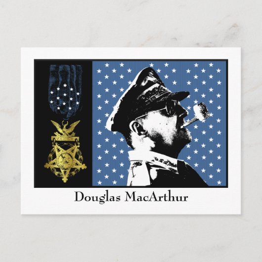 Carte Postale Douglas MacArthur - Médaille d'honneur (Devant)
