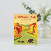 Carte postale d'ours dans le parc national de Shen (Debout devant)