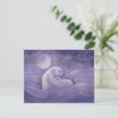 Carte postale d'ours polaire d'hiver doux (Debout devant)