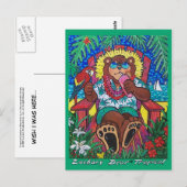 Carte postale d'ours tropicale (Devant / Derrière)