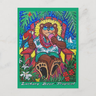 Carte postale d'ours tropicale