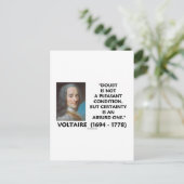 Carte Postale Doute Pas Bon État Certitude Voltaire (Debout devant)