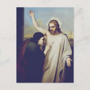 Carte Postale Douter de Saint Thomas par Silvestro Lega