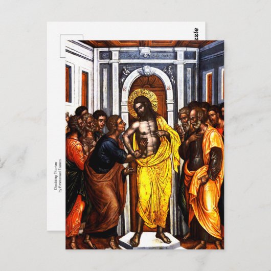 Carte Postale Douter de Thomas par Emmanuel Tzanes (Devant / Derrière)