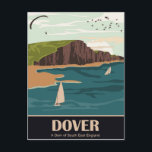 Carte Postale Douvres, un bijou du sud-est de l'Angleterre<br><div class="desc">Dover,  carte postale voyage de style vintage</div>