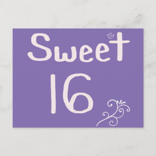 Carte Postale Doux 16 pourpre