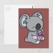 Carte Postale Doux Snuggles ! Koala (Devant / Derrière)