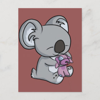 Carte Postale Doux Snuggles ! Koala