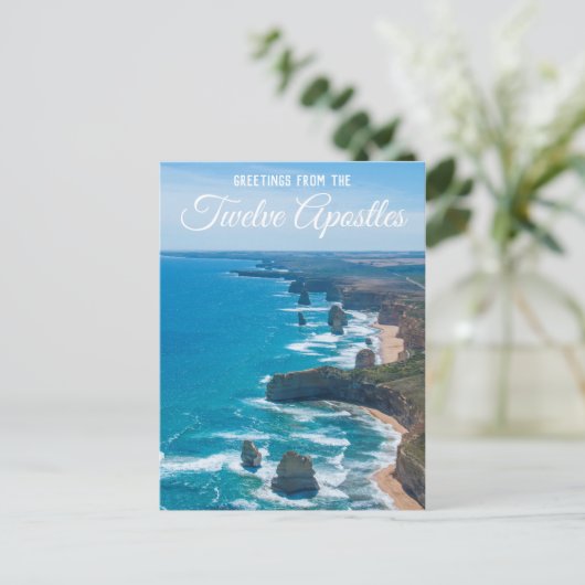 Carte Postale Douze Apôtres Grande Route Océanique Vue aérienne (Debout devant)