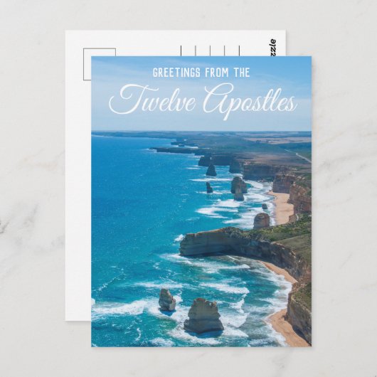 Carte Postale Douze Apôtres Grande Route Océanique Vue aérienne (Devant / Derrière)