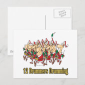 Carte Postale douze batteurs qui battent le 12e jour (Devant / Derrière)