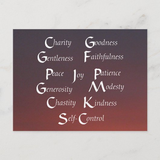 Carte Postale Douze fruits (Devant)