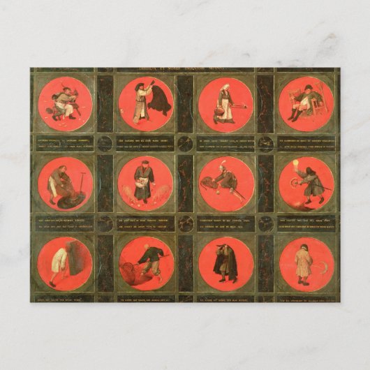 Carte Postale Douze proverbes, c.1558-60 (Devant)