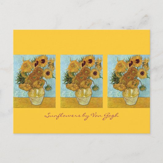 Carte Postale Douze Tournesols par Van Gogh (Devant)