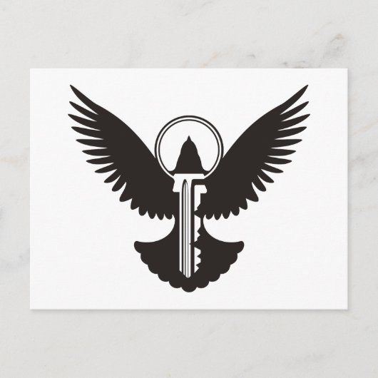 Carte Postale Dove avec clé (Devant)